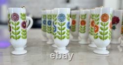 28-full set Vintage Avon Milk Glass White Collectibles Demi-Tassi Cups footed 5