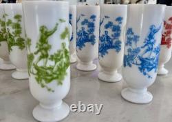 28-full set Vintage Avon Milk Glass White Collectibles Demi-Tassi Cups footed 5