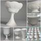 29 Piece White Milk Glass Grapevine Goblet, Compote, Creamer, Sugar Bowl Set