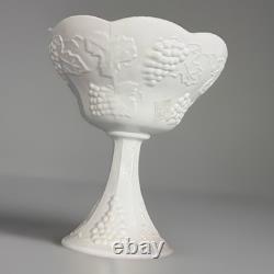29 piece White Milk Glass Grapevine Goblet, Compote, Creamer, Sugar Bowl Set
