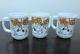 3 Fire King Vintage 1958 Snoopy Mugs Ice Cream Dreams Cups Milk Glass Peanuts