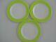 3 Vintage Pyrex Lime Green & Milk Glass White 8 Luncheon Plates No Gold Rims