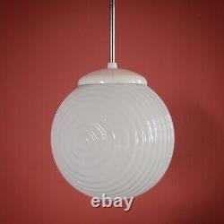 3 available VINTAGE white opaline milk glass kitchen pendant ceiling lights UFO