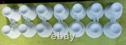 30 Pieces Milk Glass Grapes Leaves 14 Tea Cups 16 Plates Original Beautiful