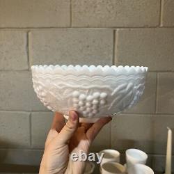 31 Pc GRAPE MILK GLASS