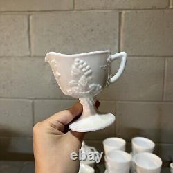 31 Pc GRAPE MILK GLASS