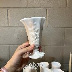 31 Pc GRAPE MILK GLASS