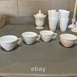 31 Pc GRAPE MILK GLASS