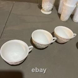 31 Pc GRAPE MILK GLASS