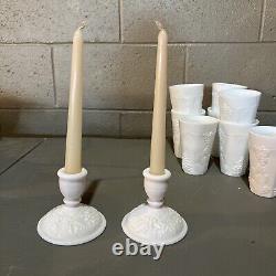 31 Pc GRAPE MILK GLASS