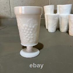 31 Pc GRAPE MILK GLASS