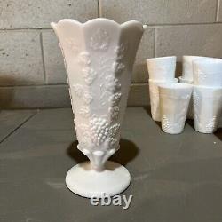 31 Pc GRAPE MILK GLASS