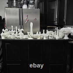 36 Piece White Hobnail Collection