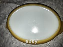 3pc PYREX 933 043 with Lid & 473 BUTTERFLY GOLD Milk Glass CASSEROLE Set YELLOW