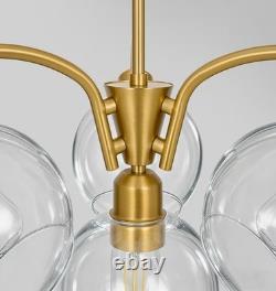 4-Lights Glass Globes Chandelier Milk White Frosted Glass Pendant Ceiling Lamps