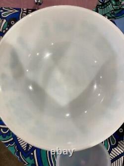 4 Pc Set Pyrex Amish Butterprint Mixing Bowls Turquoise White 401 402 403 404