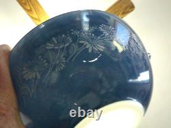 4 Pc Set Pyrex Colonial Mist Cinderella Mixing Bowls Blue White Flowers Exc