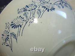 4 Pc Set Pyrex Colonial Mist Cinderella Mixing Bowls Blue White Flowers Exc