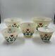 (4) Vintage Fire-king Tulip Mixing Bowls + Grease Jar & Lid