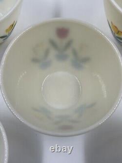 (4) Vintage Fire-King Tulip Mixing Bowls + Grease Jar & Lid