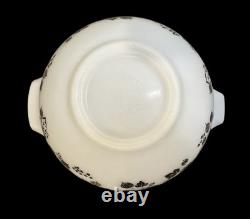 4 Vtg Pyrex Gooseberry Yellow, Black & White Cinderella Mixing Bowls #441-444