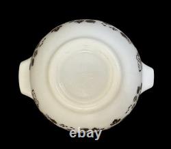 4 Vtg Pyrex Gooseberry Yellow, Black & White Cinderella Mixing Bowls #441-444