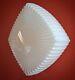 4 Available Vintage Square White Opaline Milk Glass Ceiling Wall Sconce Light