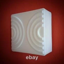 6 Available vintage square white opaline milk glass CEILING WALL SCONCE light