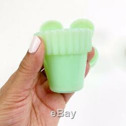 6 Martha Stewart By Mail Jadeite Green Milk Glass Fenton Flowerpots