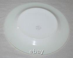 6 Vintage Pyrex Lime Green & White Milk Glass 8-1/4 Side Plate Gold Pyrex Seal