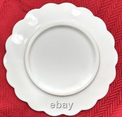 6 Vintage Westmoreland Paneled Grape Milk Glass Dinner Plates 10.5 Free Ship