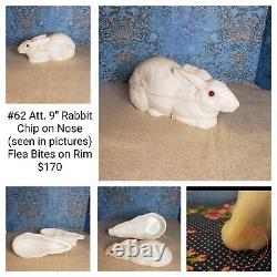 #62 Antique Milk Glass Att. Rabbit