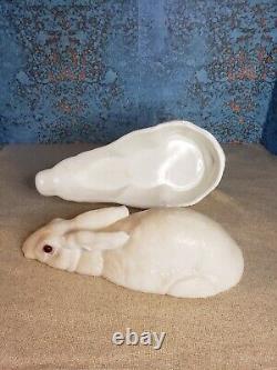 #62 Antique Milk Glass Att. Rabbit
