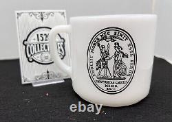 6x Vintage Milk Glass Mugs University South Carolina Gamecocks USC