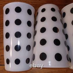 7 Anchor Hocking Milk Glass Polka Dots No Chips Or Cracks