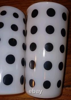 7 Anchor Hocking Milk Glass Polka Dots No Chips Or Cracks