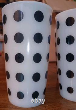 7 Anchor Hocking Milk Glass Polka Dots No Chips Or Cracks