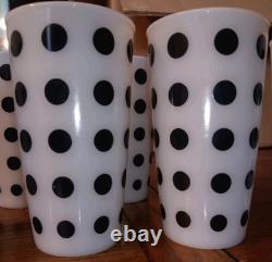 7 Anchor Hocking Milk Glass Polka Dots No Chips Or Cracks