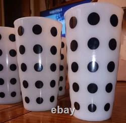 7 Anchor Hocking Milk Glass Polka Dots No Chips Or Cracks