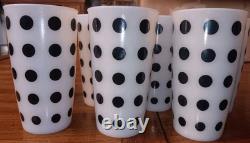 7 Anchor Hocking Milk Glass Polka Dots No Chips Or Cracks