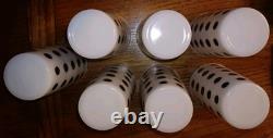 7 Anchor Hocking Milk Glass Polka Dots No Chips Or Cracks