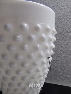 8 Fenton Art Glass Company HOBNAIL White Milk Glass 8oz Water Goblet #3845