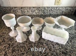 8 Milk Glass Pieces Fireking, Westmoreland, And More