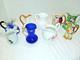 9 Vintage Milk/cream Pitchers. Dresden, Milk Glass, Cobalt Blue, Nippon