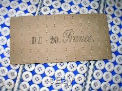 913 Antique FRENCH Milk Glass Buttons, Original Cards, 4 Sizes, Victorian