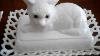 A Comparison Of The Cat Kitty On A Lacy Base Milk Glass Original And Reproduction