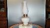 A205 Vintage Underwriters Lab Hobnail Milk Glass Hurricane Lamp 1970 S