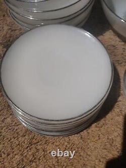 ANCHOR HOCKING OVENPROOF MILK GLASS Dish Lot Of 22 Pieces