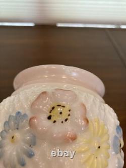 ANTIQUE EAPG Consolidated Glass Co. COSMOS Milk Glass Floral Dish SET (8)