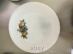 ARCOPAL''FRUITS de FRANCE'' Dishes White Milk glass Lot Of 61